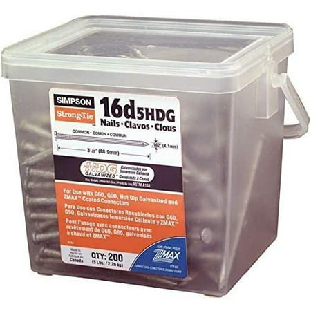 16D X 3-1/2 Simpson Strong-Tie Galvanized Common Nail 200/Pk 16D5HDG-R
