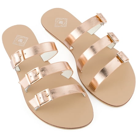 Gallery Seven Women’s Tri-Strap Slide Sandal