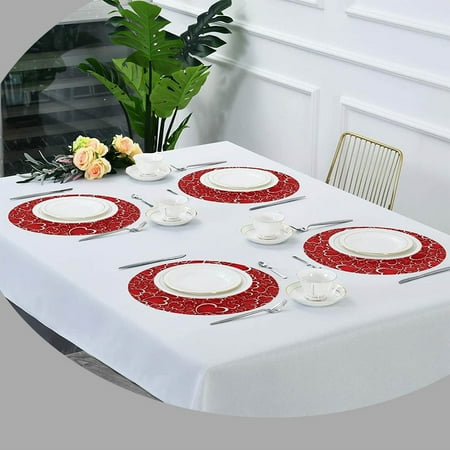 Valentines Day Red Hearts Round Placemats for Dining Table Placemat Set of 6 Table Settings Table Mats for Home Kitchen Holiday Decoration
Valentines Day Red Hearts Round Placemats for Dining Table Placemat Set of 6 Table Settings Table Mats for Home Kitchen Holiday Decoration