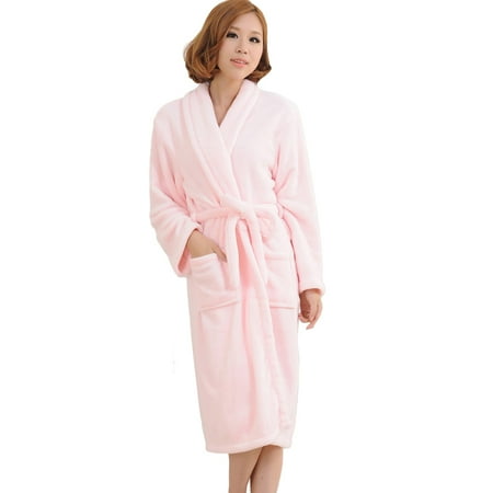Huasheng Women Autumn Winter Solid Color Waist Belt Thick Coral Fleece Bath Robe Sleepwear
Huasheng Women Autumn Winter Solid Color Waist Belt Thick Coral Fleece Bath Robe Sleepwear