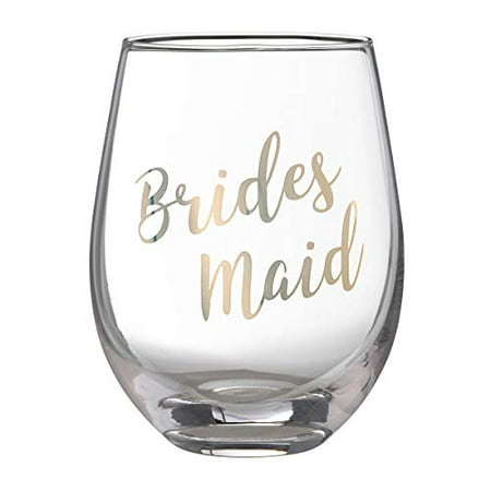 Lillian Rose Gold Bridesmaid Stemless Wine Glass
