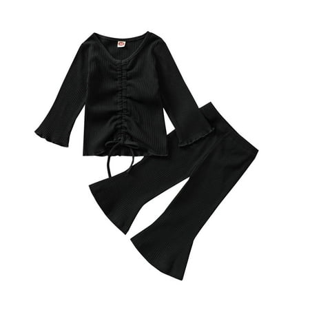 Dadaria Toddler Fall Outfits 18Months-6Years Toddler Girl s Baby Multicolor Striped Long-sleeved Top + Bell Bottom Trousers Black 4-5Years Toddler
Dadaria Toddler Fall Outfits 18Months-6Years Toddler Girl s Baby Multicolor Striped Long-sleeved Top + Bell Bottom Trousers Black 4-5Years Toddler