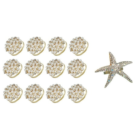 20 Pcs Napkin Ring Napkin Holders for Wedding Party Decor 12 Pcs Pearls & 8 Pcs Crystal Starfish
20 Pcs Napkin Ring Napkin Holders for Wedding Party Decor 12 Pcs Pearls & 8 Pcs Crystal Starfish