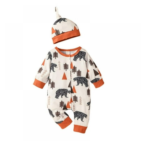 Baby Newborn Jumpsuit Baby Rompers with Hat Long Sleeve Pajamas One-Piece Coverall Pajamas for Girls Boys Infant Baby Clothes
Baby Newborn Jumpsuit Baby Rompers with Hat Long Sleeve Pajamas One-Piece Coverall Pajamas for Girls Boys Infant Baby Clothes