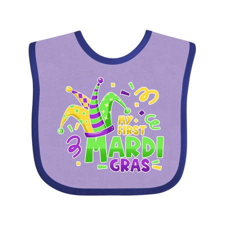 Inktastic My First Mardi Gras-Jester Hat Gift Baby Boy or Baby Girl Bib