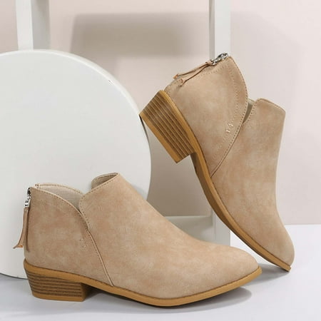 Boots for Women Clearance Womens Winter Boots Chunky Heel Low Heel Pointed Toe Boots Back Zipper Shoes
Boots for Women Clearance Womens Winter Boots Chunky Heel Low Heel Pointed Toe Boots Back Zipper Shoes