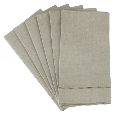 CleverDelights 20 Linen Hemstitch Dinner Napkins - Natural Color - 12 Pack - 100% Linen Cloth Napkin
CleverDelights 20 Linen Hemstitch Dinner Napkins - Natural Color - 12 Pack - 100% Linen Cloth Napkin