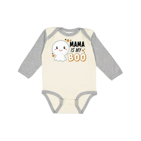 

Inktastic Mama is my Boo with Cute Ghost Gift Baby Boy or Baby Girl Long Sleeve Bodysuit