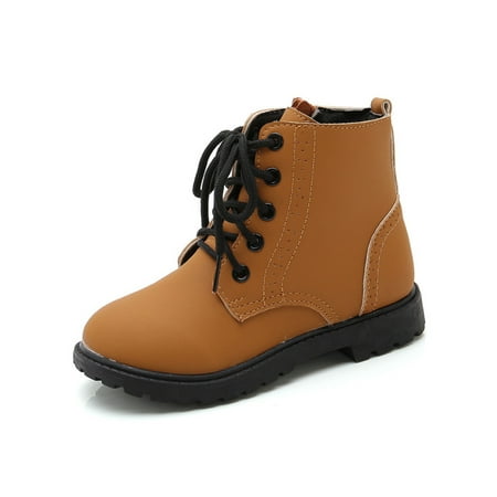 Harsuny Girls Boys Combat Boot Plush Lined Short Bootie Lace Up Ankle Boots Outdoor Non-Slip Winter Warm Booties Side Zipper Brown 4C
Harsuny Girls Boys Combat Boot Plush Lined Short Bootie Lace Up Ankle Boots Outdoor Non-Slip Winter Warm Booties Side Zipper Brown 4C