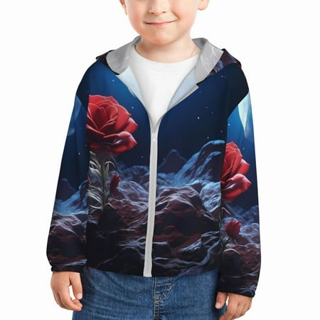 Vsdgher Artistic Moon Rose Kids Sun Protection Hoodie with Zip Rash Guard Tops Children s Long Sleeve Sun Protection Clothing -
Vsdgher Artistic Moon Rose Kids Sun Protection Hoodie with Zip Rash Guard Tops Children s Long Sleeve Sun Protection Clothing -