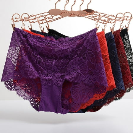 Jiaroswwei 5Pcs Women Sexy Lace See Through Hollow out Elastic Underwear High Waist Briefs
Jiaroswwei 5Pcs Women Sexy Lace See Through Hollow out Elastic Underwear High Waist Briefs