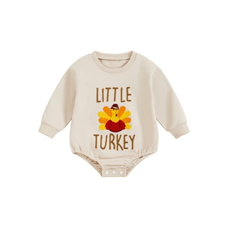 SANSIWU Baby Boy Girl Thanksgiving Sweatshirt Romper Letter Embroidery Long Sleeve Bubble Jumpsuit
SANSIWU Baby Boy Girl Thanksgiving Sweatshirt Romper Letter Embroidery Long Sleeve Bubble Jumpsuit