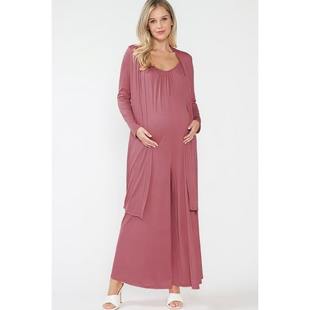 Querencia Women s Maternity Camisole Shoulder Wide Leg Jumpsuit with Long Sleeve Cardigan 2 Piece Set
Querencia Women s Maternity Camisole Shoulder Wide Leg Jumpsuit with Long Sleeve Cardigan 2 Piece Set