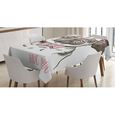 Pug Tablecloth Cute Pug with Pink Bow Tie and Oversized Glasses Hand Drawn Domesticated Animal Rectangular Table Cover for Dining Room Kitchen 52 X 70 Inches Black Pink White by Ambesonne
Pug Tablecloth Cute Pug with Pink Bow Tie and Oversized Glasses Hand Drawn Domesticated Animal Rectangular Table Cover for Dining Room Kitchen 52 X 70 Inches Black Pink White by Ambesonne