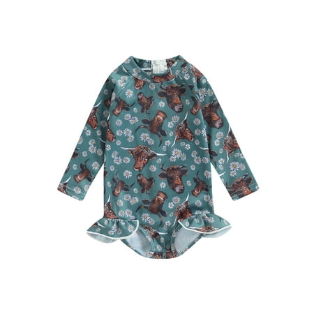 JYYYBF Toddler Girls One Piece Swimsuits Long Sleeve Sunsuit Surfing Bodysuit Kids Ruffle Bathing Suits Beachwear Blue Green
JYYYBF Toddler Girls One Piece Swimsuits Long Sleeve Sunsuit Surfing Bodysuit Kids Ruffle Bathing Suits Beachwear Blue Green