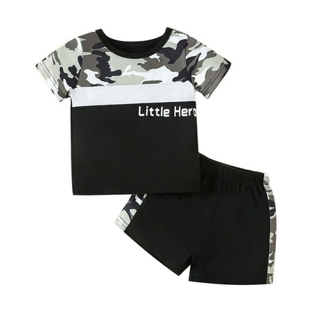 TAIAOJING Baby Boy Outfit Kids Summer Short Sleeve Black Vacation Wear Children S Summer Camo Color Patchwork Pants Suit Clothes Set 9-12 Months
TAIAOJING Baby Boy Outfit Kids Summer Short Sleeve Black Vacation Wear Children S Summer Camo Color Patchwork Pants Suit Clothes Set 9-12 Months