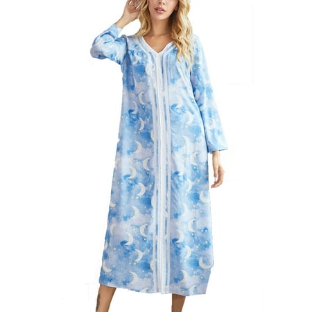 Lumento Women Long Nightshirts Gowns Sleepwear Pajamas Dress Long Sleeve Floral Print Loungewear Nightgown
Lumento Women Long Nightshirts Gowns Sleepwear Pajamas Dress Long Sleeve Floral Print Loungewear Nightgown