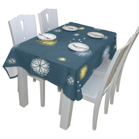 POPCreation Snowflake Tablecloths Navy Blue Gold Table Top Decoration 52x70 inches
POPCreation Snowflake Tablecloths Navy Blue Gold Table Top Decoration 52x70 inches