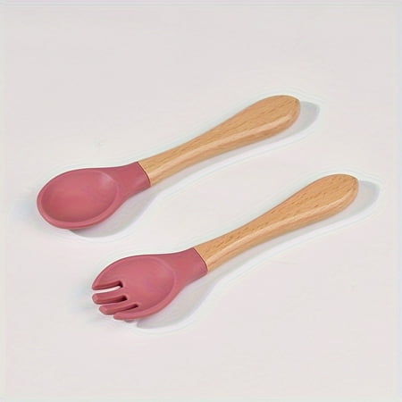 CNKOO Food Grade Silicone Spoon Complementary Food Special Wooden Handle Fork And Spoon Training Feeding Tableware 2pcs Set ZZZ
CNKOO Food Grade Silicone Spoon Complementary Food Special Wooden Handle Fork And Spoon Training Feeding Tableware 2pcs Set ZZZ