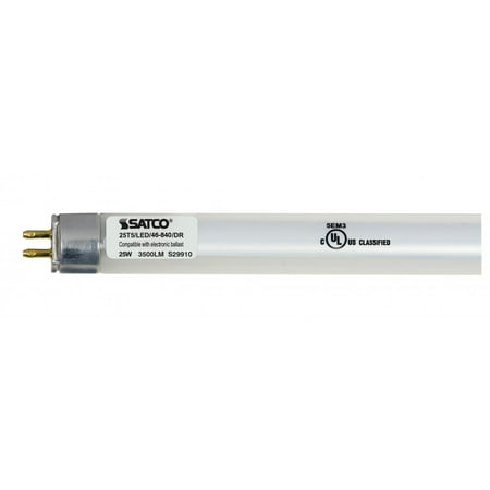 Satco S29910 - 25 Watt T5 LED; Miniature Bi-pin base; 4000K; Type A; Ballast dependent (10 Pack)
Satco S29910 - 25 Watt T5 LED; Miniature Bi-pin base; 4000K; Type A; Ballast dependent (10 Pack)