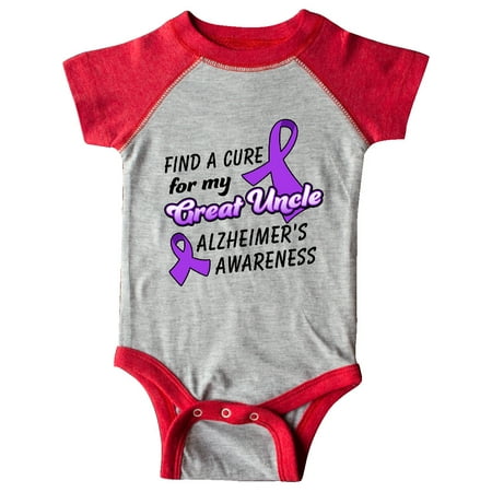Inktastic Alzheimer s Awareness Find a Cure for my Great Uncle Gift Baby Boy or Baby Girl Bodysuit
Inktastic Alzheimer s Awareness Find a Cure for my Great Uncle Gift Baby Boy or Baby Girl Bodysuit