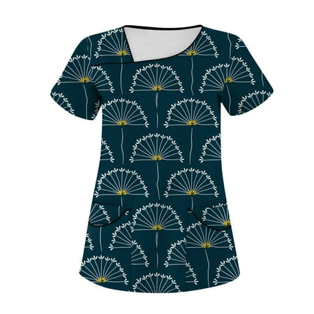 TKing Fashion Independence Day Women Plus Size Scrubs Top V-Neck Short Sleeve Printed Pockets Work Blouse for Women Navy L
TKing Fashion Independence Day Women Plus Size Scrubs Top V-Neck Short Sleeve Printed Pockets Work Blouse for Women Navy L