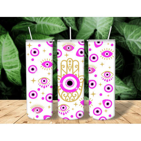 Evil eye tumbler/ evil eye tumbler 20 oz skinny/ tumbler / Mal De Ojo