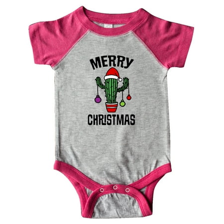 Inktastic Merry Christmas Cactus Cute Gift Baby Boy or Baby Girl Bodysuit