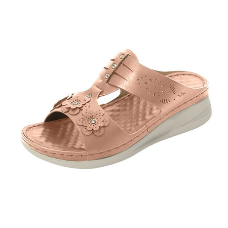 Open Toe Soft Platform Wedge Sandals For Women
