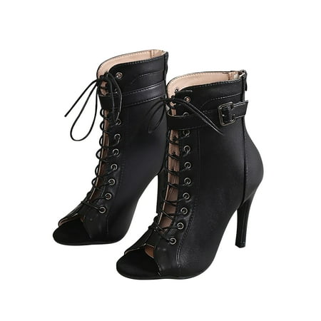 KIJBLAE Women High Heels Shoes Clearance Suede Strap Open Toe Sandals Fish Mouth Front Lace-up High Heels Black 37 High Heels Shoes Rollback
KIJBLAE Women High Heels Shoes Clearance Suede Strap Open Toe Sandals Fish Mouth Front Lace-up High Heels Black 37 High Heels Shoes Rollback
