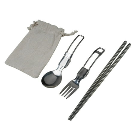 RANMEI Stainless Steel Foldable Camping Spoon Fork Chopsticks Flatware Utensil Set+Bag
RANMEI Stainless Steel Foldable Camping Spoon Fork Chopsticks Flatware Utensil Set+Bag