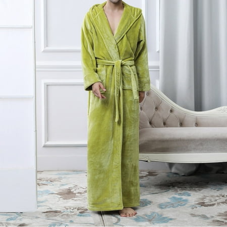 Jeborah Winter Warm Nightgown Couple Bathrobe Men and Women Autumn and Winter Nightgown