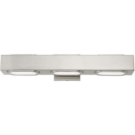 Brushed Nickel Tone Finish Bathroom Vanity Steel Material LED 23 Wide 3 Light Fixture
Brushed Nickel Tone Finish Bathroom Vanity Steel Material LED 23 Wide 3 Light Fixture