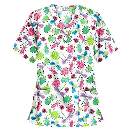 Women Scrub_Top Working Uniform Blouse Short Sleeve V-Neck Workwear T-Shirt with Pocket Comfy Tops XL
Women Scrub_Top Working Uniform Blouse Short Sleeve V-Neck Workwear T-Shirt with Pocket Comfy Tops XL
