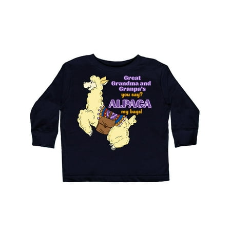Inktastic Cute Jumping Alpaca-Great Grandma And Grandpa s You Say ALPACA my bags! Gift Toddler Boy or Toddler Girl Long Sleeve T-Shirt
Inktastic Cute Jumping Alpaca-Great Grandma And Grandpa s You Say ALPACA my bags! Gift Toddler Boy or Toddler Girl Long Sleeve T-Shirt