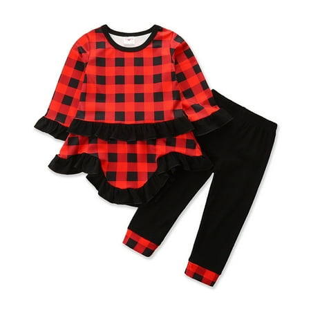 Girl Set Kids Toddler Baby Girls Autumn Winter Plaid Cotton Long Ruffle Sleeve Tops Pullover Set Clothes Pants Baby Girl
Girl Set Kids Toddler Baby Girls Autumn Winter Plaid Cotton Long Ruffle Sleeve Tops Pullover Set Clothes Pants Baby Girl