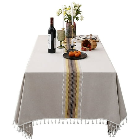 Rectangle Tablecloth Jacquard Tablecloth Rectanglar With Tassel Durable Washable Elegant Cotton Linen Table Covers For Dining Table Yard Kitchen-Gray-140x300cm(55x118 )
Rectangle Tablecloth Jacquard Tablecloth Rectanglar With Tassel Durable Washable Elegant Cotton Linen Table Covers For Dining Table Yard Kitchen-Gray-140x300cm(55x118 )