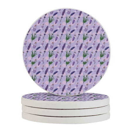 Circular Drink Coasters Set Lavender Patt Pattern Beautiful Home Decor Diatomite Heat-Resistant Diatomite Protect Table Countertop
Circular Drink Coasters Set Lavender Patt Pattern Beautiful Home Decor Diatomite Heat-Resistant Diatomite Protect Table Countertop