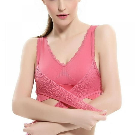 Women s Full Figure Seamless Wirefree Back Close Sports Bra Lace Bralettes for Women Bralette Padded Lace Bandeau Bra Rose Red 2XL
Women s Full Figure Seamless Wirefree Back Close Sports Bra Lace Bralettes for Women Bralette Padded Lace Bandeau Bra Rose Red 2XL