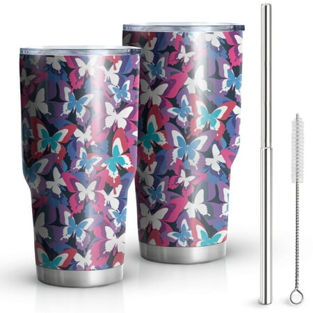 Butterfly Tumbler with Lid and Straw- Butterfly Gifts for Women - Purple Butterflies Cup Skinny Tumbler Water Bottle Coffee Mug - Metal Thermal Insulated Tumblers 30 Oz - Butterfly Decor Stuff
Butterfly Tumbler with Lid and Straw- Butterfly Gifts for Women - Purple Butterflies Cup Skinny Tumbler Water Bottle Coffee Mug - Metal Thermal Insulated Tumblers 30 Oz - Butterfly Decor Stuff