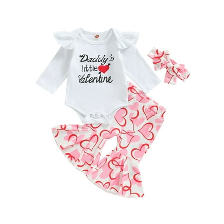 Bagilaanoe 3Pcs Newborn Baby Girl Long Pants Set Letter Print Long Sleeve Romper Tops + Heart Print Flare Trousers + Headband 6M 12M 18M 24M Infant Valentine s Day Outfits
Bagilaanoe 3Pcs Newborn Baby Girl Long Pants Set Letter Print Long Sleeve Romper Tops + Heart Print Flare Trousers + Headband 6M 12M 18M 24M Infant Valentine s Day Outfits