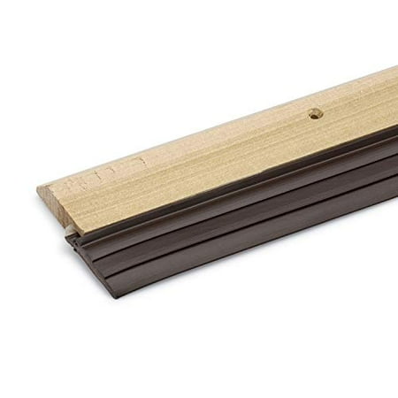 Clear Wood and Vinyl Door Sweep (3 FT Long)
