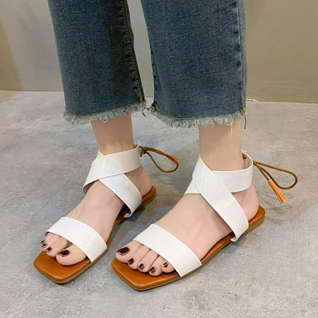 TUTUnaumb Women s Sandals Size 8.5 Girls Sandals Women Shoes Summer Ladies Shoes Flat Heel Sandals Square Toe Open Toe Back Strappy Roman Sandals Solid Color Fashion Casual Women s Sandals-White
TUTUnaumb Women s Sandals Size 8.5 Girls Sandals Women Shoes Summer Ladies Shoes Flat Heel Sandals Square Toe Open Toe Back Strappy Roman Sandals Solid Color Fashion Casual Women s Sandals-White