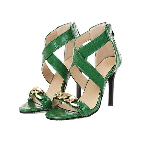 VONCOS Women s Fashion High Heel Shoes Women s Shoes Back Zip Sandals Super High Heel Peep Toe Fashion Chain Casual Cross Straps Stilettos
VONCOS Women s Fashion High Heel Shoes Women s Shoes Back Zip Sandals Super High Heel Peep Toe Fashion Chain Casual Cross Straps Stilettos