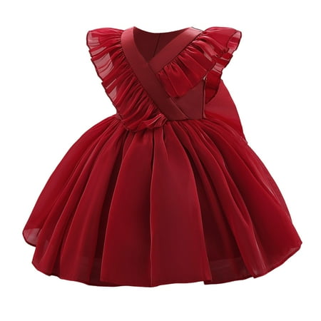 Sobgg25 Girls Sleeveless Ruffles Mesh Princess Dress Fashion Festival Christening Dress Size 2-3 Years
Sobgg25 Girls Sleeveless Ruffles Mesh Princess Dress Fashion Festival Christening Dress Size 2-3 Years