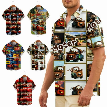 Boys Casual Button Down Hawaiian Shirts Regular Fit Summer Blouses for Teen and Adult