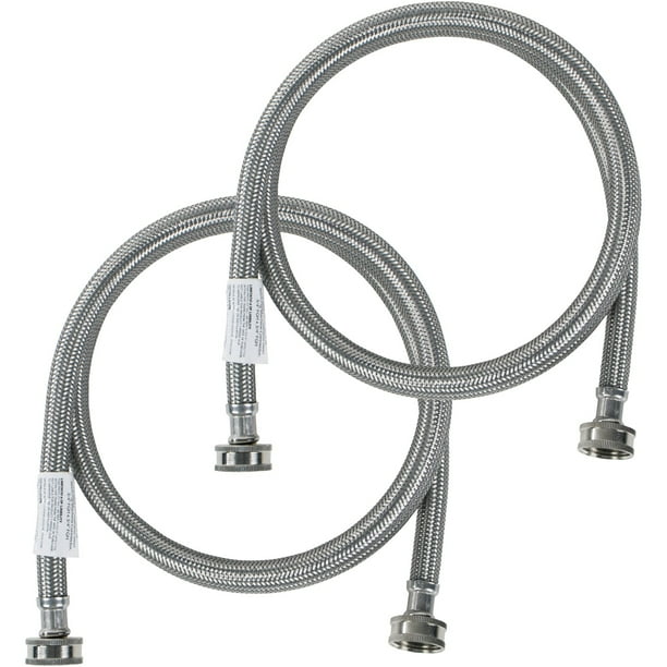Certified Appliance WM48SS2PK Braided Stainless Steel Washing Machine Hose, 2 Pk (4ft)