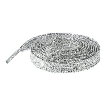 Garneck 1 Pair 1.1m Glitter Flat Shoelaces Fashion Shoe Ties Sneaker Canvas Shoe Laces (Silver)
Garneck 1 Pair 1.1m Glitter Flat Shoelaces Fashion Shoe Ties Sneaker Canvas Shoe Laces (Silver)