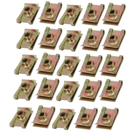 Unique Bargains 25pcs Iron Speed Fastener U Nut Clip Brass Tone for M6 Screw Bolt
Unique Bargains 25pcs Iron Speed Fastener U Nut Clip Brass Tone for M6 Screw Bolt