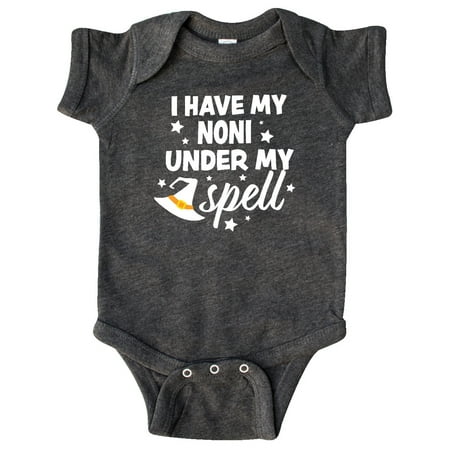 Inktastic I Have My Noni Under My Spell with Cute Witch Hat Gift Baby Boy or Baby Girl Bodysuit